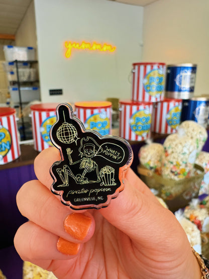 Skeleton Acrylic Pin