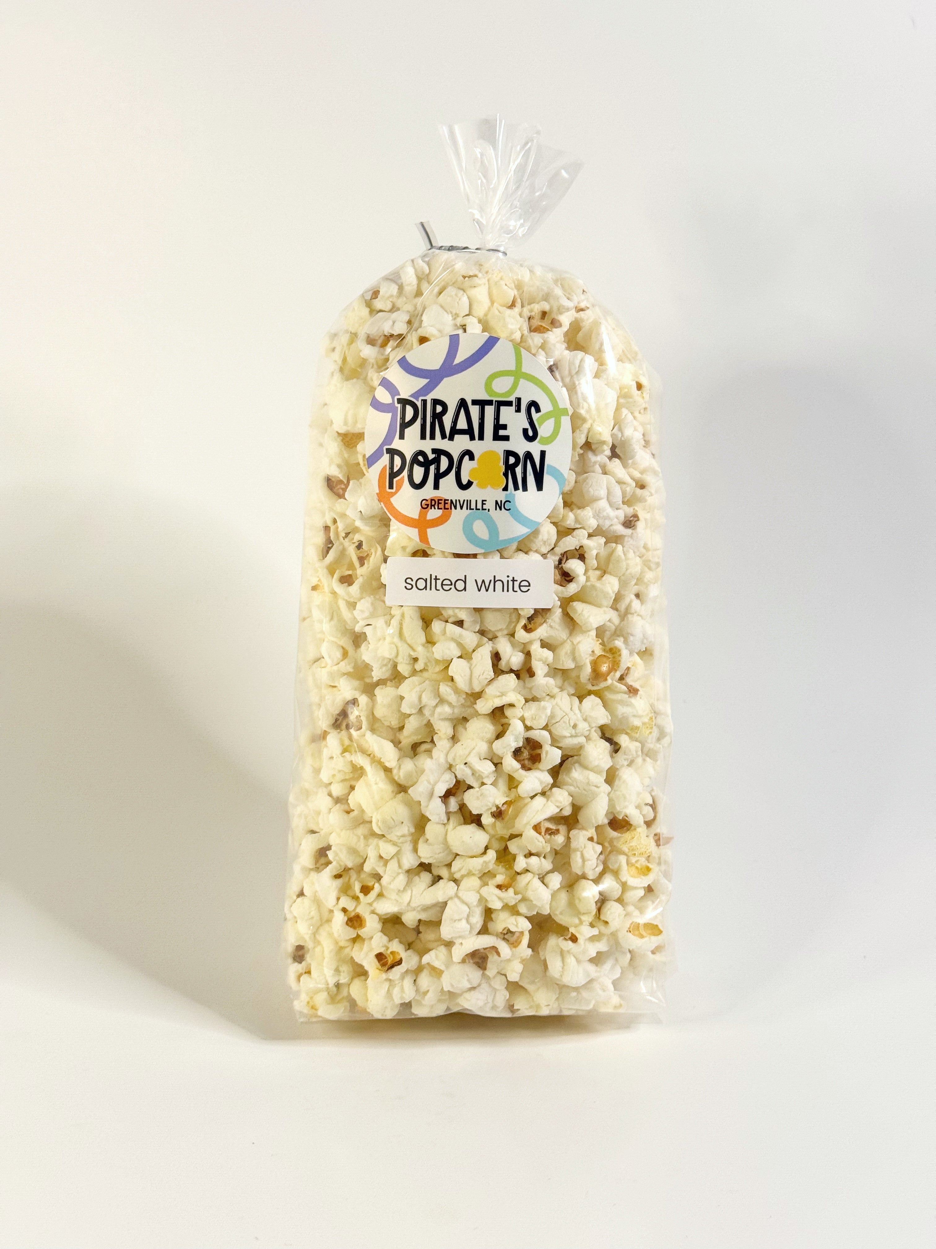 Bag of Pirate's Popcorn on a white background