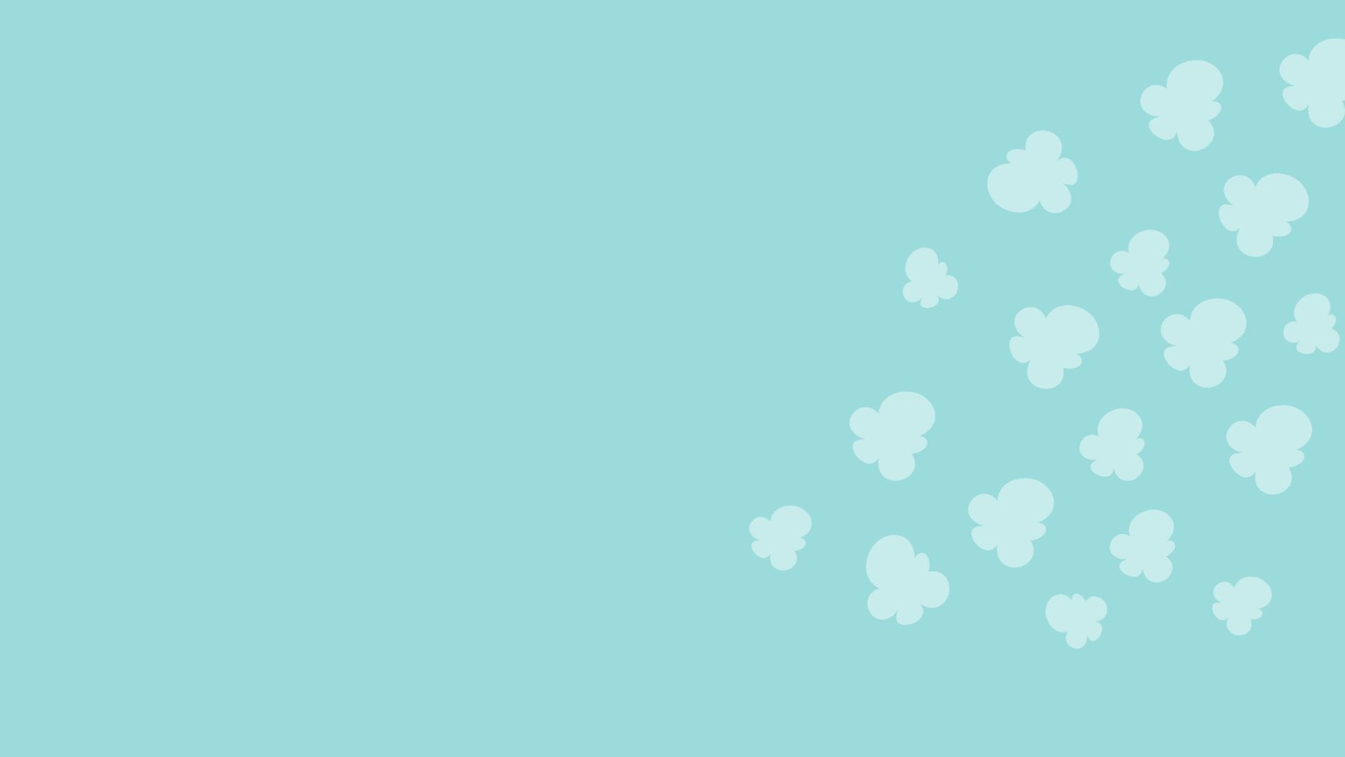 White cloud shapes on a light blue background